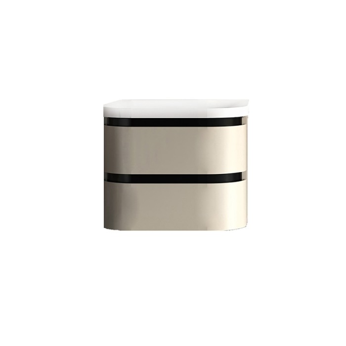 Set mobilier suspendat si lavoar, Kolpasan, Vittoria, 60 cm, beige mat [1]
