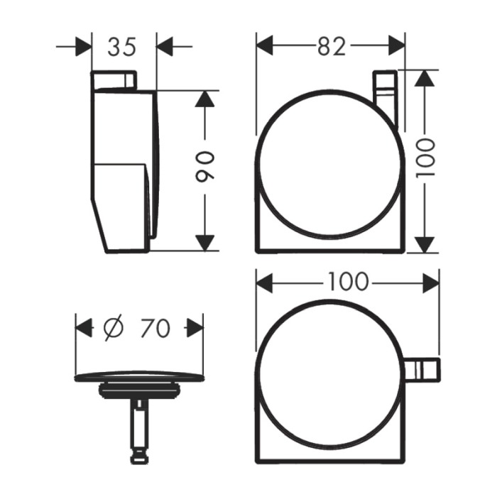 Set ornament, Hansgrohe, pentru instalatiile de cada Exafill S, bronz periat [2]
