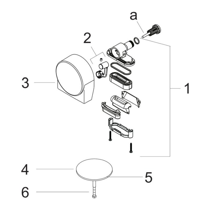 Set ornament, Hansgrohe, pentru instalatiile de cada Exafill S, crom [4]