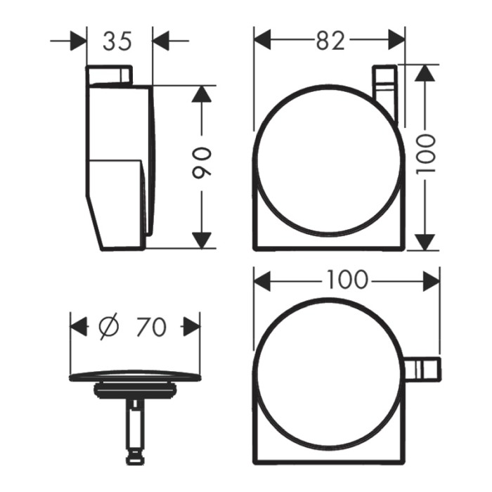 Set ornament, Hansgrohe, pentru instalatiile de cada Exafill S, crom [2]