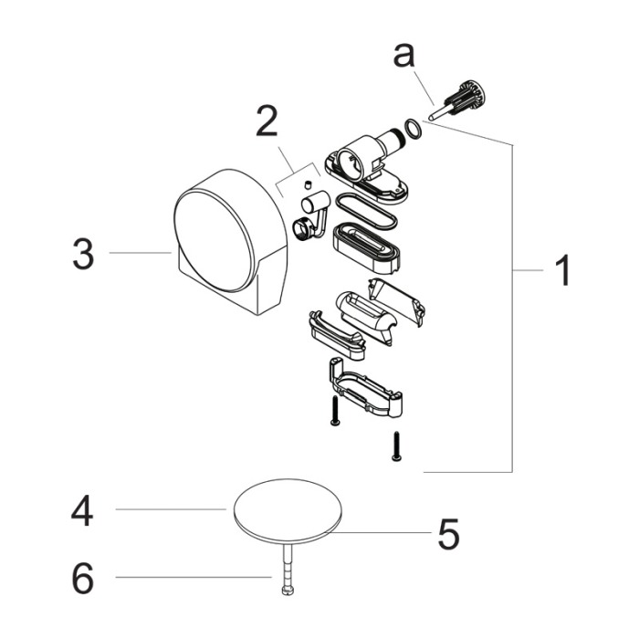 Set ornament, Hansgrohe, pentru instalatiile de cada Exafill S, negru mat [4]