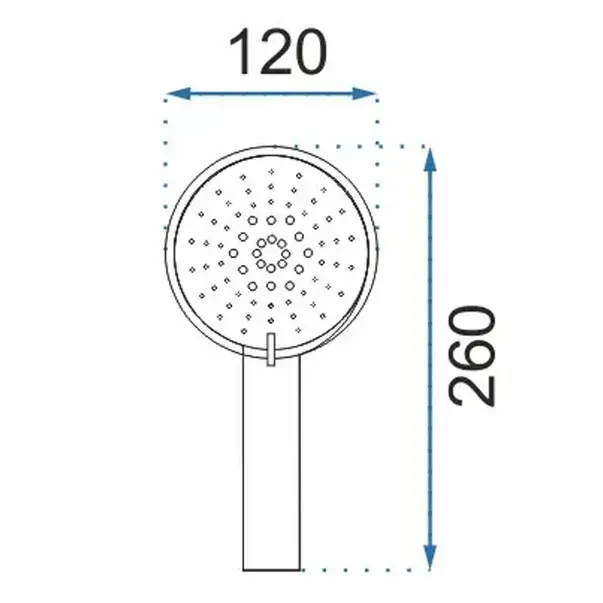 Set para cu suport si furtun de dus Rea auriu [2]