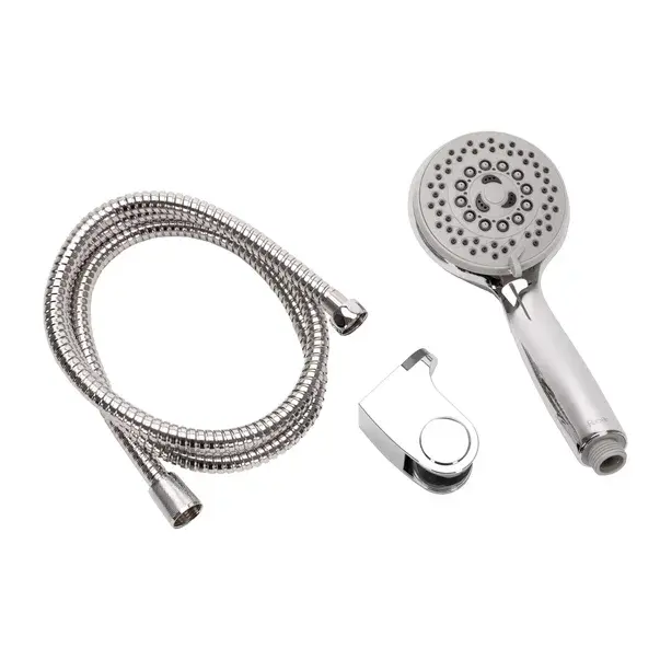Set para cu suport si furtun de dus Rea crom [1]