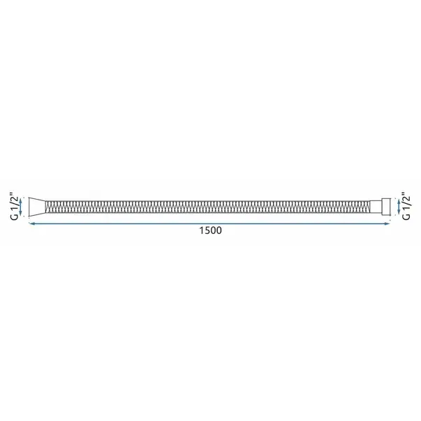 Set para cu suport si furtun de dus Rea Eco Power crom [3]