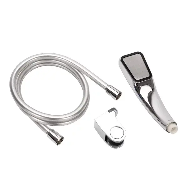 Set para cu suport si furtun de dus Rea Eco Power crom [1]