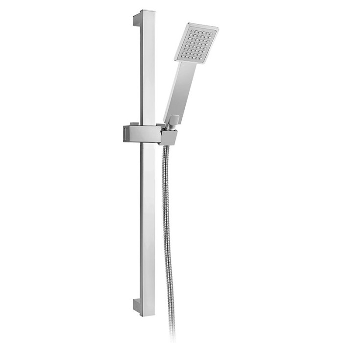 Set para de dus, Ferro, Sinus, cu bara, suport culisant si furtun, crom [1]