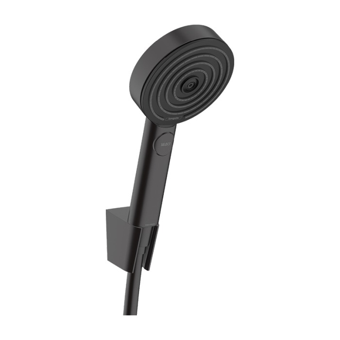 Set para de dus, Hansgrohe, Pulsify Select S, cu suport de para si furtun 1,6 m, negru mat [1]