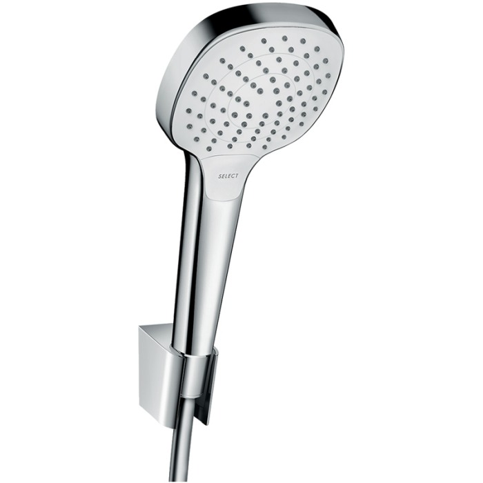 Set para si suport dus Hansgrohe, Croma Select E Vario, furtun 160 cm,crom [1]