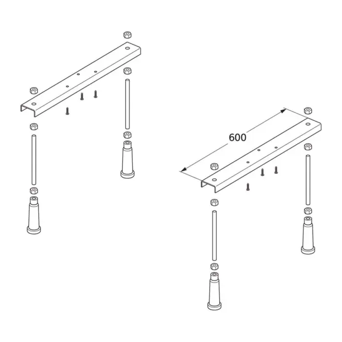 Set picioare pentru cada Ideal Standard Multisuite Universal, C896067 [2]