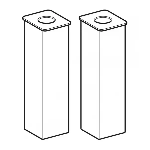 Set picioare pentru mobilier Geberit Modo reglabile 23-24.5 cm crom [2]
