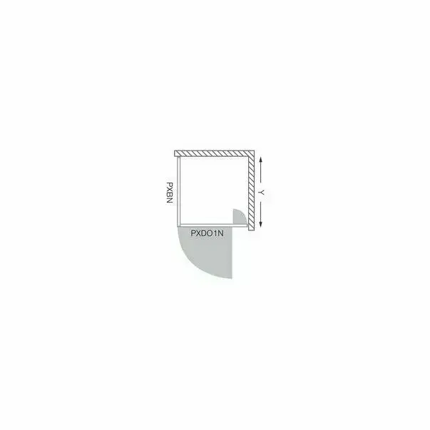 SET PROMO Usa de dus Roth Proxima pivotanta 90 cm + Panou de dus Roth Proxima 90 cm [2]
