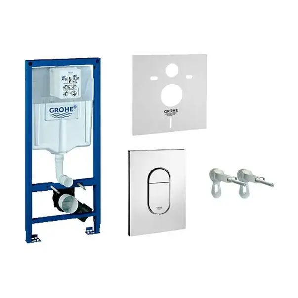Set rezervor incastrat 4 in 1 Grohe Rapid SL cadru si clapeta Arena Cosmopolitan cu izolare fonica [1]
