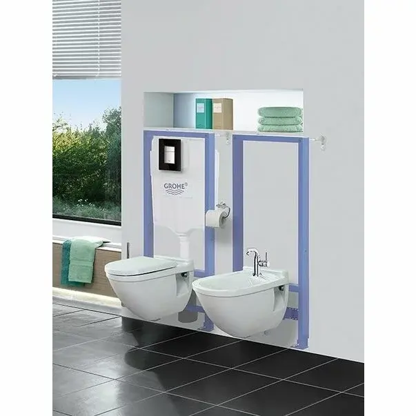 Set rezervor incastrat Grohe Rapid SL pentru vas wc cu clapeta cromata Skate Air [2]