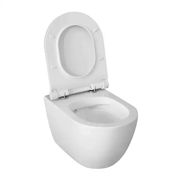 Set rezervor WC cu cadru incastrat Alcadrain AM101/1120 si clapeta M778 negru plus vas WC Fluminia Minerva cu capac softclose alb [8]
