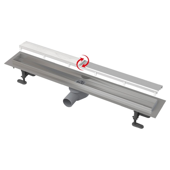 Set rigola de dus cu capac faiantabil, AlcaPlast, APZ13-DOUBLE9 FIT AND GO 95 cm [1]