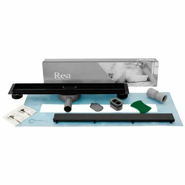 Set rigola pentru dus plus capac 100 cm Rea Neo Pro 2 in 1 negru [2]