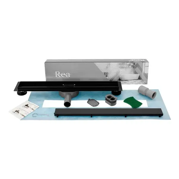 Set rigola pentru dus plus capac 50 cm Rea Neo Pro 2 in 1 negru [4]