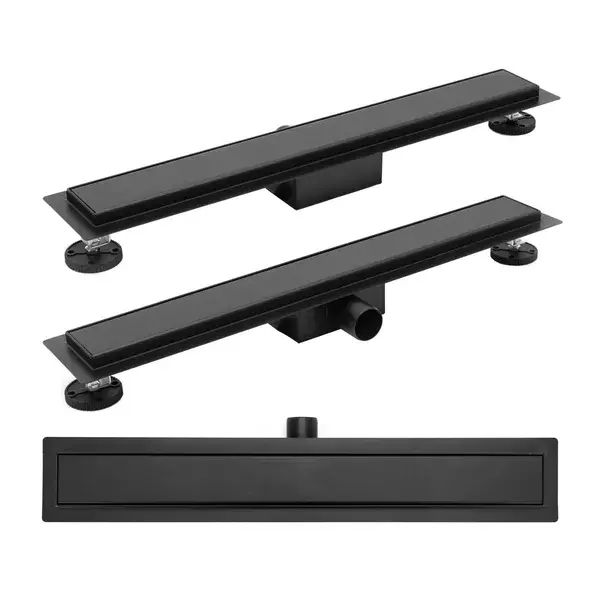 Set rigola pentru dus plus capac 70 cm Rea Neo Pure negru mat [1]