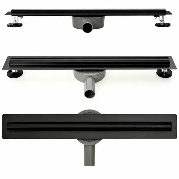 Set rigola pentru dus plus capac 70 cm Rea Neo Slim Pro negru [10]