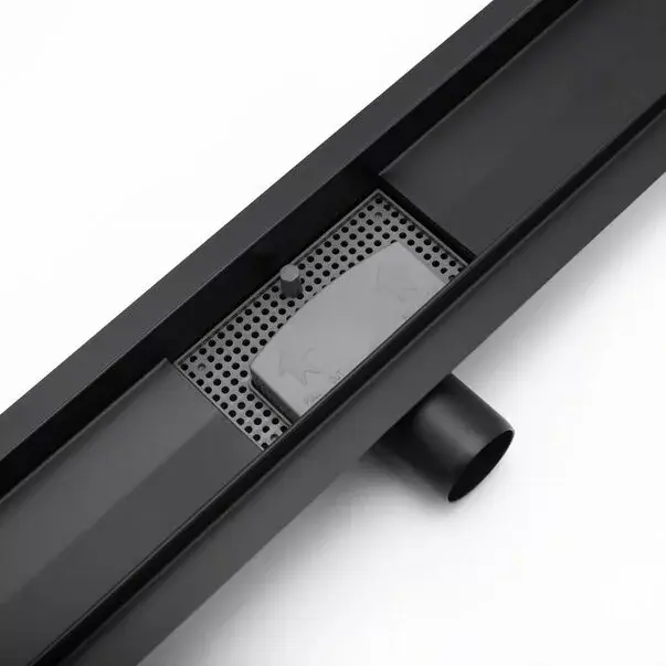 Set rigola pentru dus plus capac 80 cm Rea Greek Negru Mat [5]