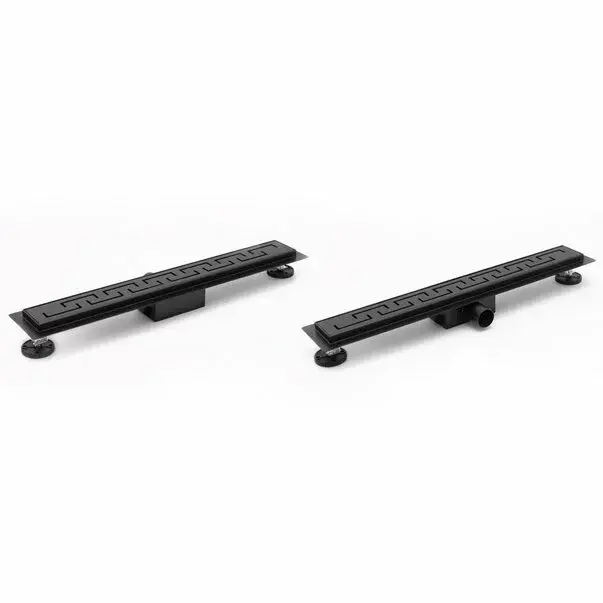 Set rigola pentru dus plus capac 80 cm Rea Greek Negru Mat [8]