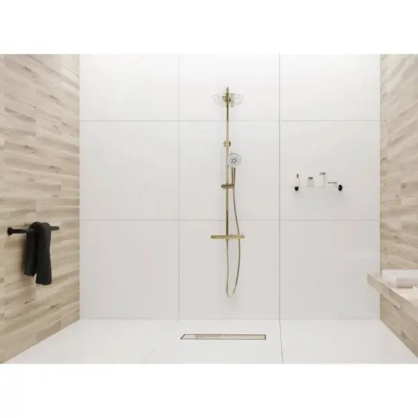 Set rigola pentru dus plus capac 80 cm Rea Neo Pure Mirror Pro auriu [8]