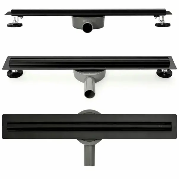 Set rigola pentru dus plus capac 80 cm Rea Neo Slim Pro negru [10]
