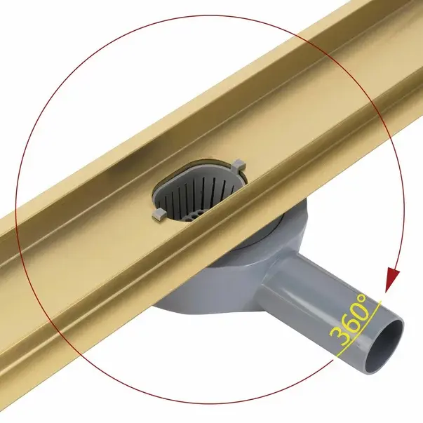 Set rigola pentru dus plus capac auriu periat Rea Neox Pro 70 cm [2]