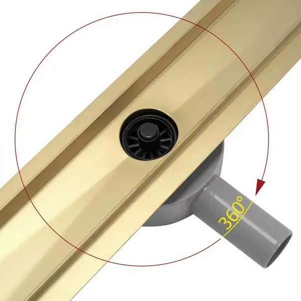 Set rigola pentru dus plus capac auriu periat Rea Neox Pro 90 cm [2]