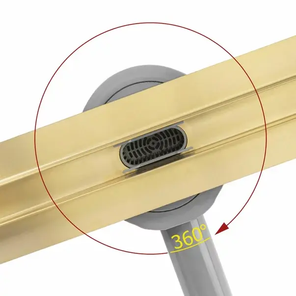 Set rigola pentru dus plus capac auriu periat Rea Neox Slim Pro 60 cm [2]