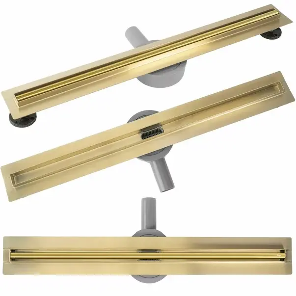 Set rigola pentru dus plus capac auriu Rea Neox Slim Pro 70 cm [1]