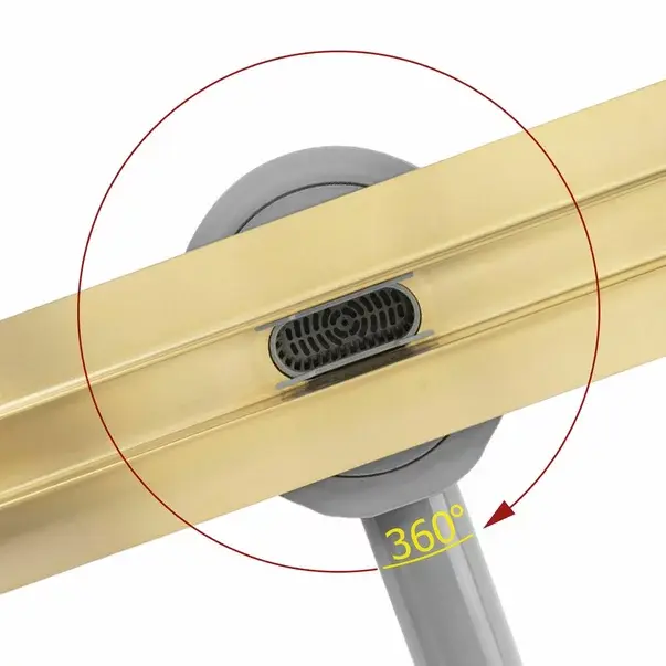 Set rigola pentru dus plus capac auriu Rea Neox Slim Pro 80 cm [2]