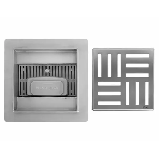 Set rigola pentru dus plus capac inox periat Rea Cross 12 cm [5]