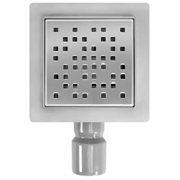 Set rigola pentru dus plus capac inox periat Rea Dots 12 cm [2]