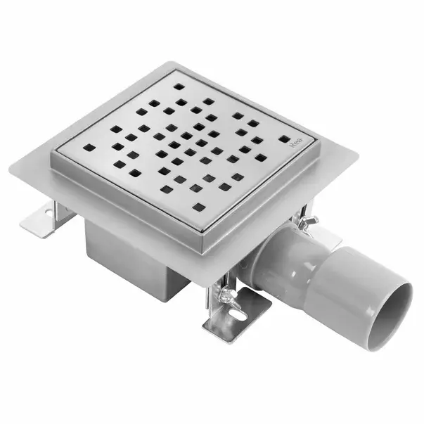 Set rigola pentru dus plus capac inox periat Rea Dots 12 cm [1]