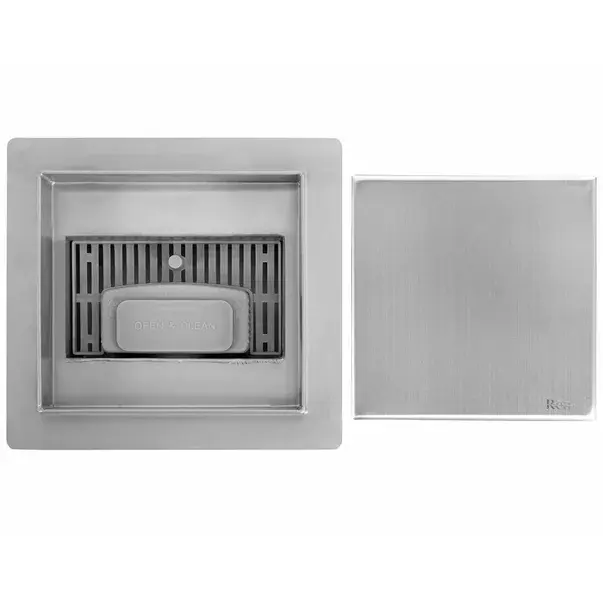 Set rigola pentru dus plus capac inox periat Rea Neo 15 cm [5]