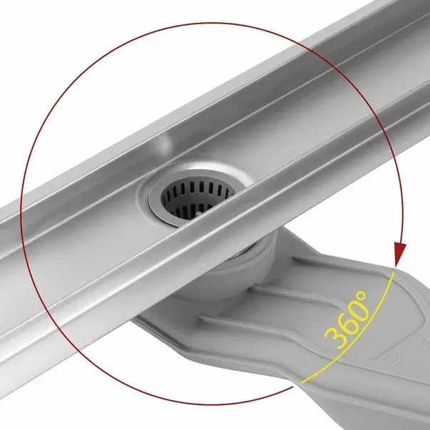 Set rigola pentru dus plus capac inox periat Rea Neox Superflow 60 cm [2]