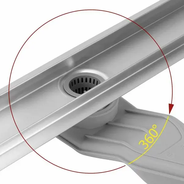 Set rigola pentru dus plus capac inox periat Rea Neox Superflow 70 cm [2]
