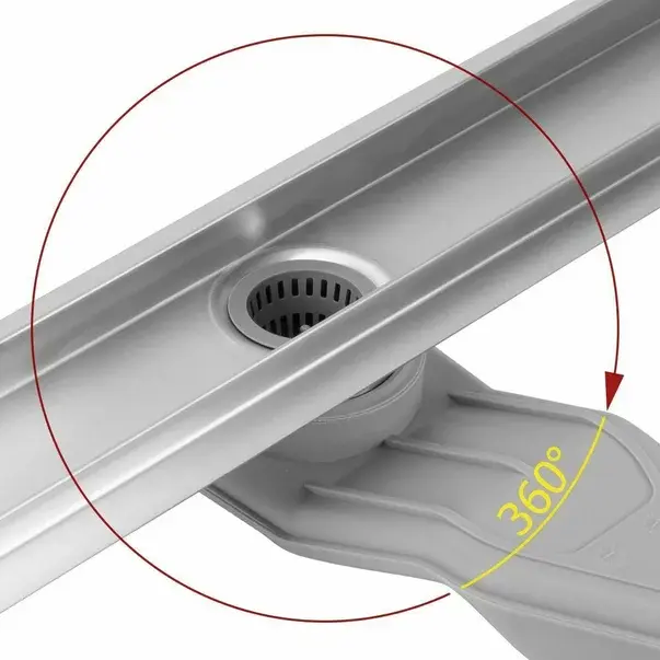 Set rigola pentru dus plus capac inox periat Rea Neox Superflow 90 cm [2]