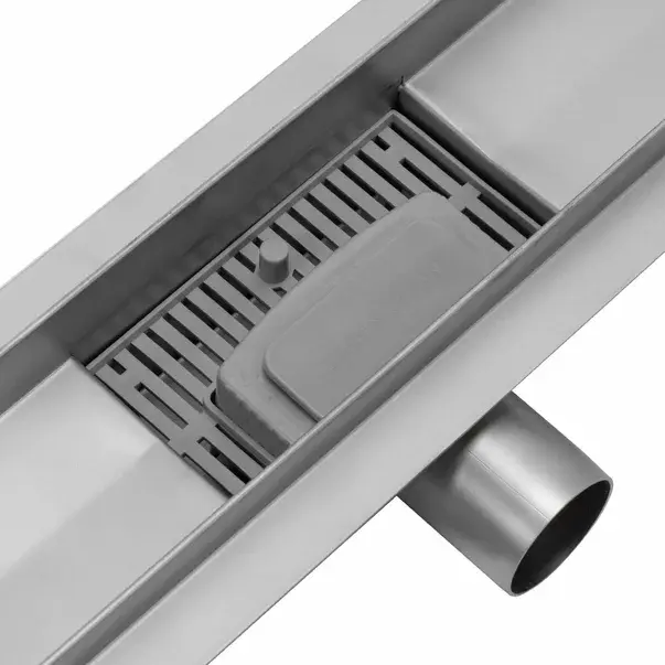 Set rigola pentru dus plus capac inox periat Rea Pure Neo Nickel 100 cm [5]