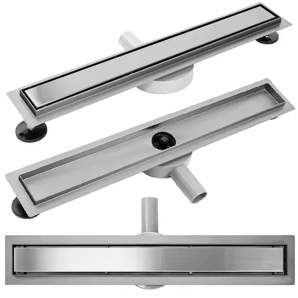 Set rigola pentru dus plus capac inox periat Rea Pure Neo Pro Nickel 50 cm [1]