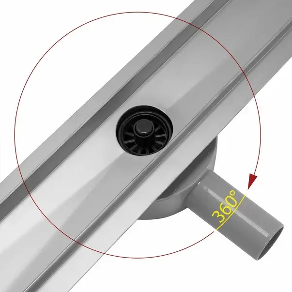Set rigola pentru dus plus capac inox periat Rea Pure Neo Pro Nickel 90 cm [2]
