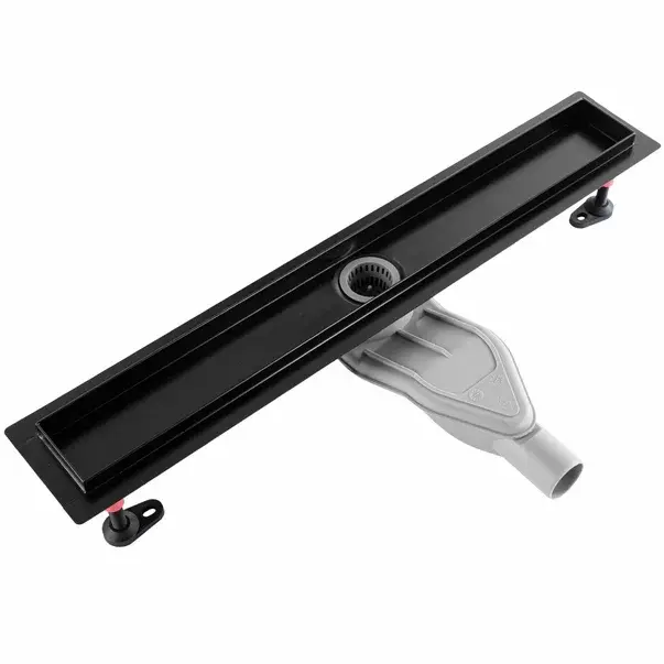Set rigola pentru dus plus capac negru Rea Neox Superflow 80 cm [3]
