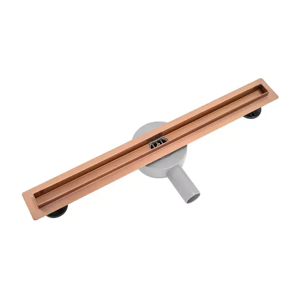 Set rigola pentru dus plus capac Rea Neo Pure Slim finisaj cupru periat 80 cm [6]