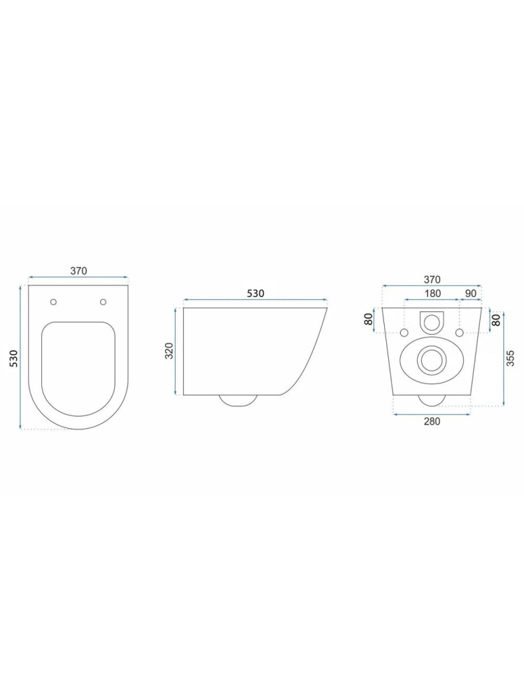 Set: Vas de toaletă suspendat + Lavoar pe blat Rea Light roz mat [5]