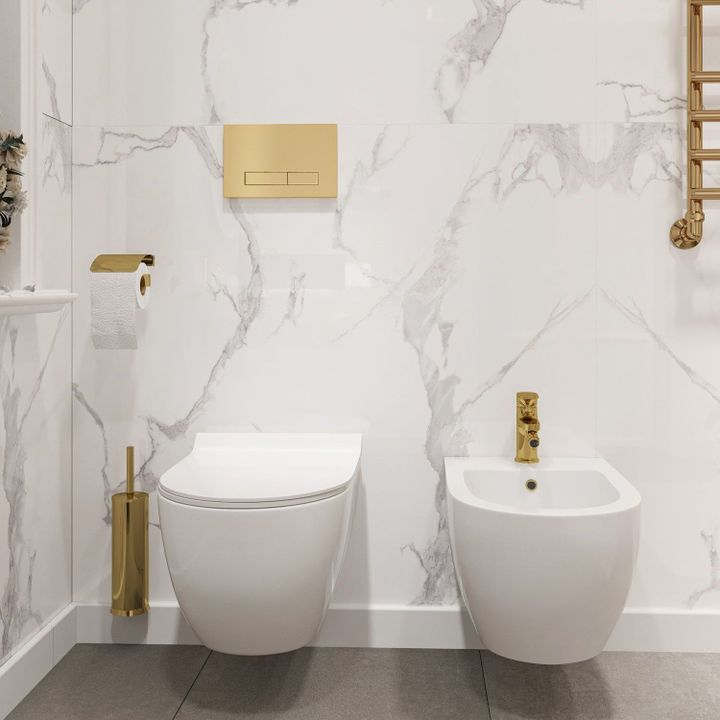 Set vas WC + Bideu CARTER alb suspendabil alb [12]