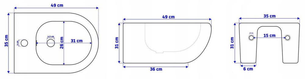 Set vas WC + Bideu CARTER alb suspendabil alb [11]