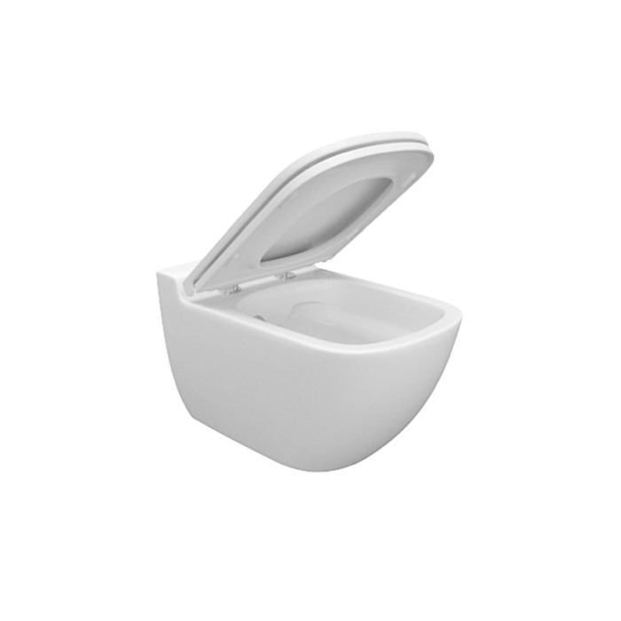 Set vas WC Cersanit, Caspia New, suspendat, Rimless cu capac Soft-Close inclus [6]