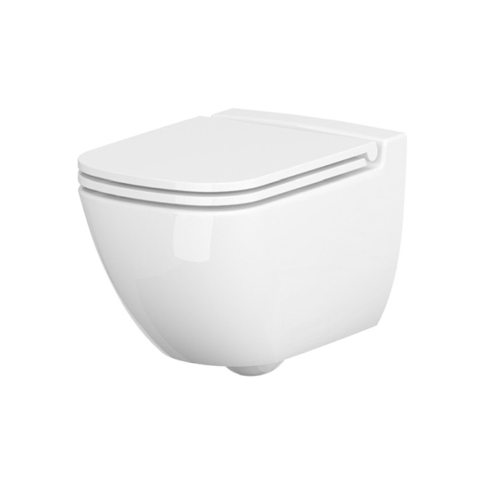 Set vas WC Cersanit, Caspia New, suspendat, Rimless cu capac Soft-Close inclus [1]