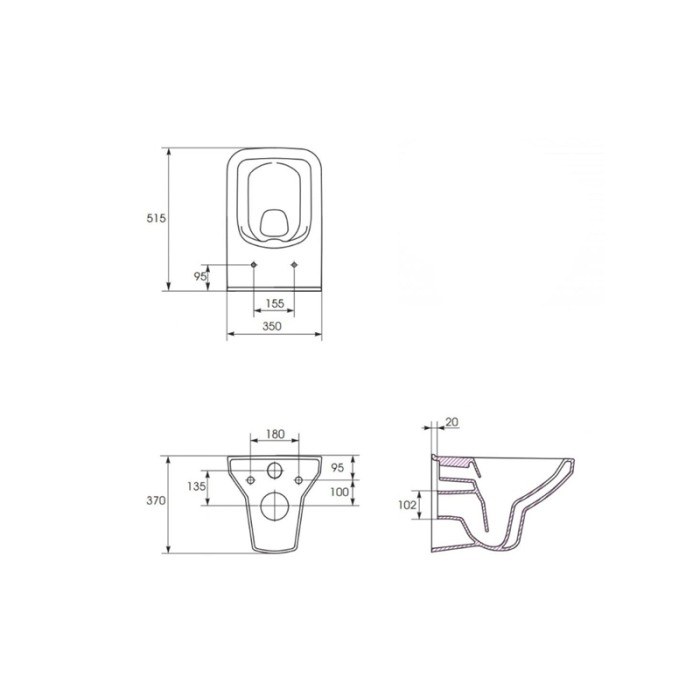 Set vas WC Cersanit, Como New, suspendat, Rimless cu capac Soft-Close si Easy Off, slim [2]